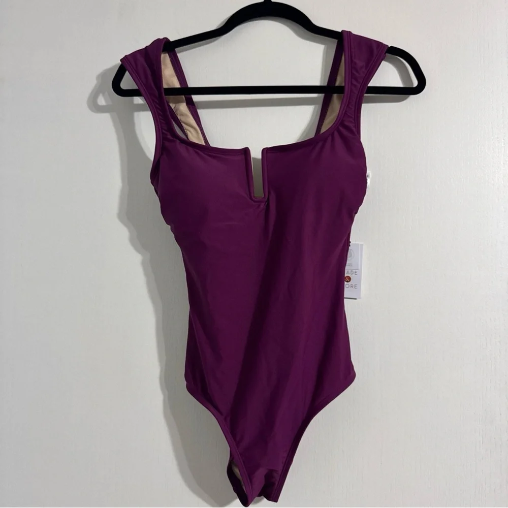 Shade & Shore Purple One Piece Swimsuit - Picture 2 of 3